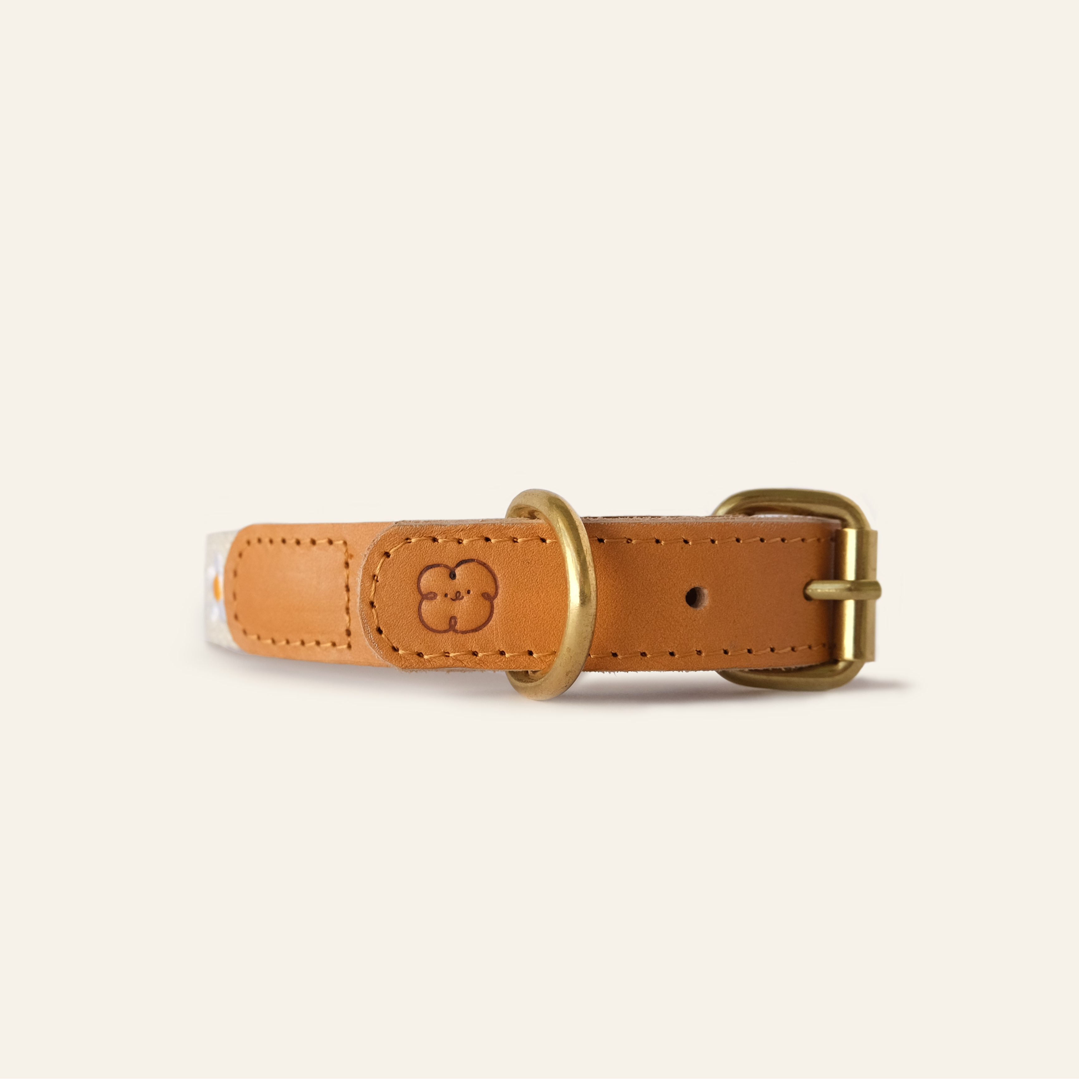 Daisy Dog Collar - Beige