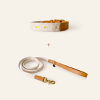Daisy Collar & Leash - Beige